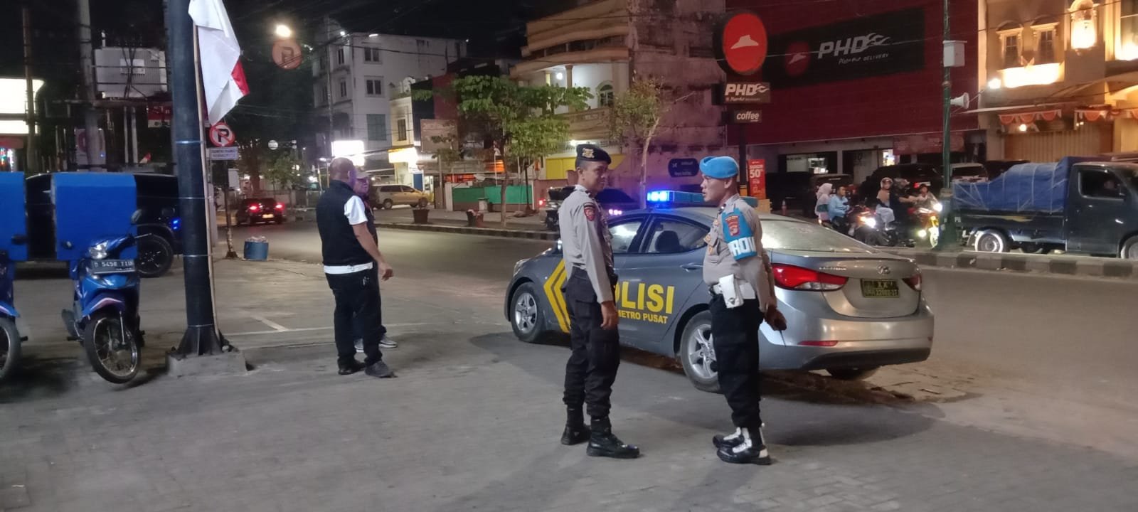 KRYD Malam Minggu, Polsek Metro Pusat Tingkatkan Patroli Jaga Kamtibmas