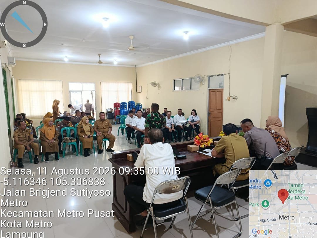 Forkopimcam Metro Pusat Perkuat Sinergitas, Jaga Kondusivitas Kamtibmas