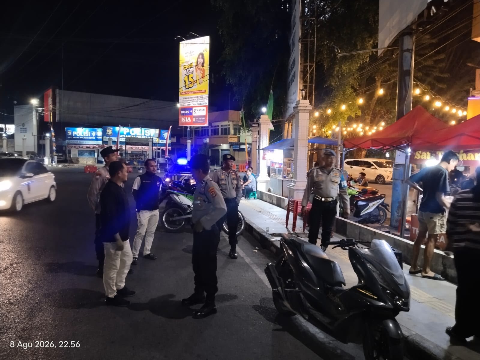 POLSEK METRO PUSAT GELAR KRYD, ANTISIPASI GANGGUAN KAMTIBMAS DAN AKSI KEJAHATAN